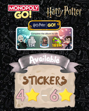 Mono poly Go Stickers - Harry Potter Album - 4  - 6  - Fast  Cheapest