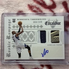 2014 Panini Excalibur Rookie Rampage Duals 308/349 Adreian Payne #24 Auto 0rd2