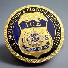 US INS Immigrations and Customs Enforcement Challenge Coin - ICE Special Agent