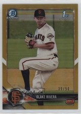 2018 Bowman Draft Chrome Gold Refractor 39/50 Blake Rivera #BDC-80 0wp8