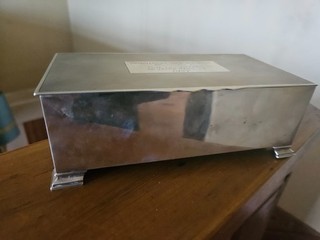 Silver cigarette box Mappin & Webb