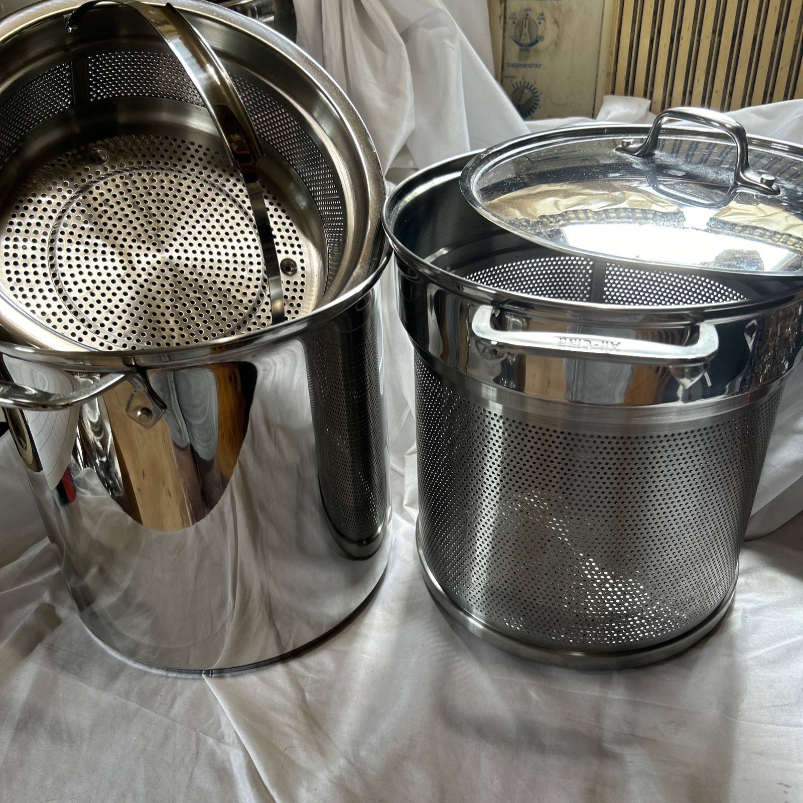 All-Clad 12 Qt Multi Cooker Steamer Pasta Strainer 4-Piece Set Made in USA