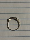 Vintage 14K Yellow Gold,6 Round Diamonds Band Ring Prong Set Size 6 Signed — photo 7