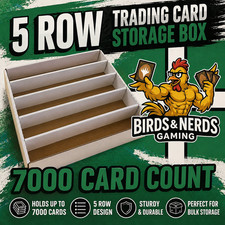 5 Row Trading Card Storage Bulk Box With Lid 7000 Card Count - Similar to BCW