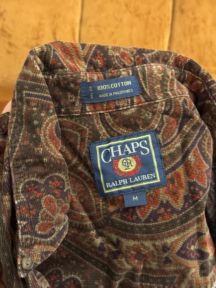 Camisa Ralph Lauren Chaps Paisley Pana Abotonada Talla M Foto 4 de 4