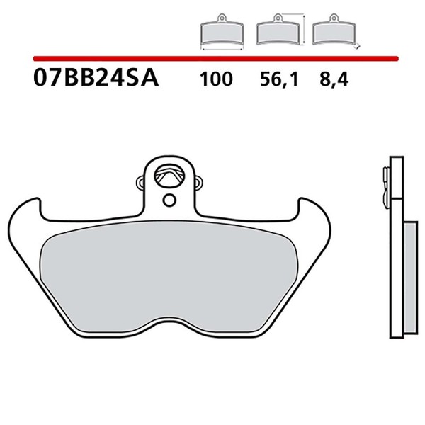 Brembo VORDERRADBREMSBELAGE-KIT Fur Bmw R 850 C 850 97-00-COD. 07BB24SA-image