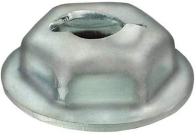 200 Thread Cutting Nuts 1/8'' Stud Size 19/32 Washer Dia