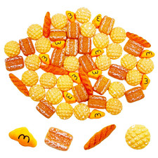 1:12 Mini Fake Bread - 40Pcs Resin Bakery Bread Miniature Bread Pastrie Cake Min