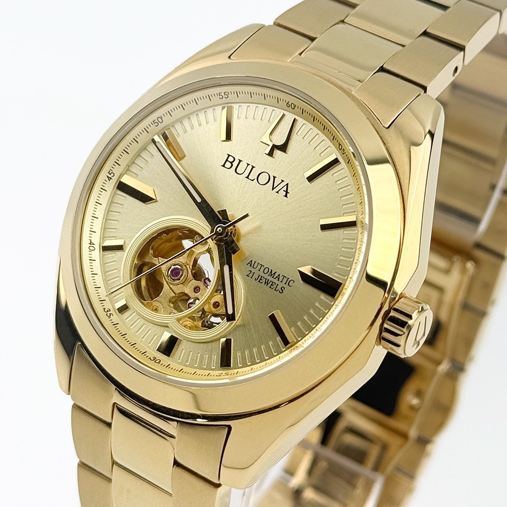 Bulova Men's Surveyor Automatic Champagne Dial Gold Stainless