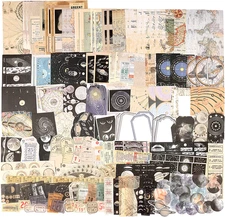 Draupnir 200Pcs Vintage Junk Journal Supplies,Scrapbook Supplies Scrapbooking 