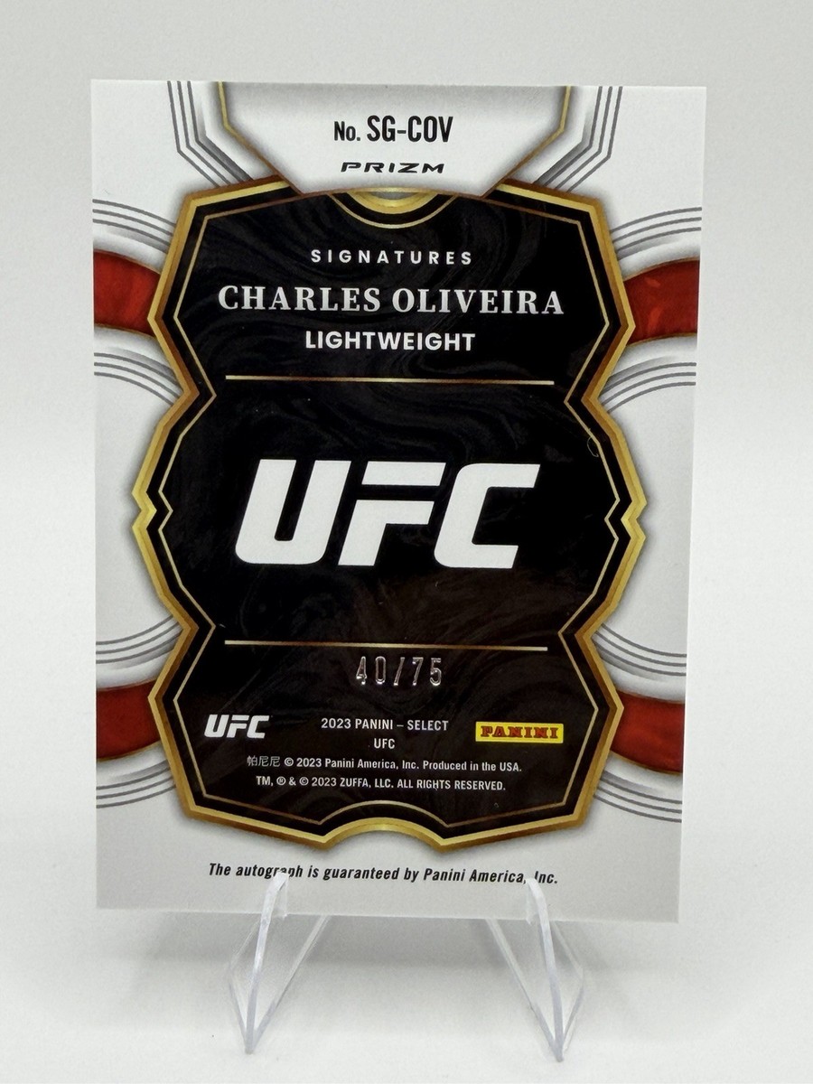 2023 Panini Select UFC Signatures Charles Oliveira Blue Prizm Auto