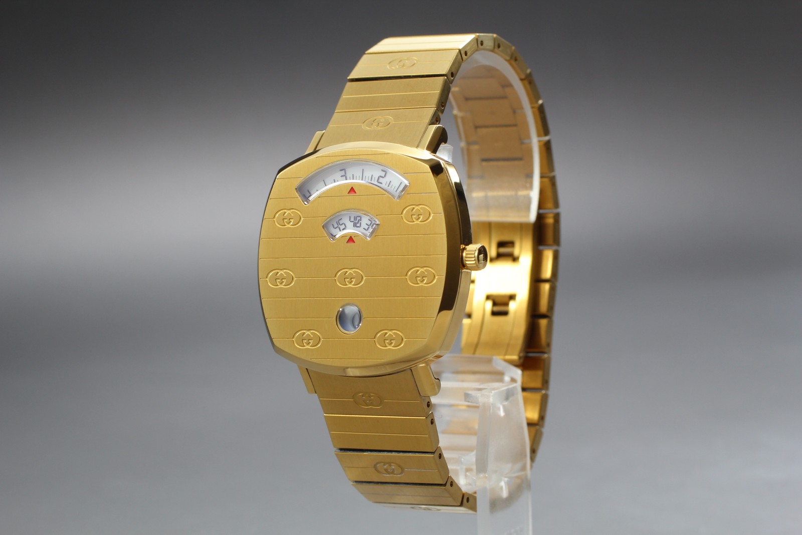 [MINT w/ Box] Gucci Grip YA157403 157.4 Gold Quartz Men's From JAPAN thumbnail 3