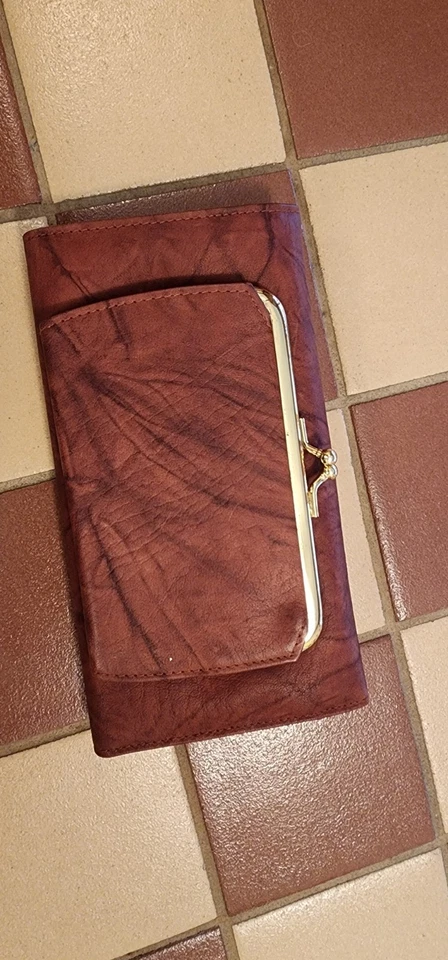 Buxton Heredera Organizador Bolso sin asas Cartera Top Grano Cuero de vaca Marrón Foto 4 de 4