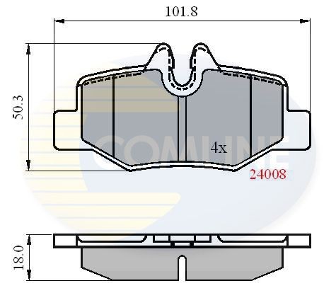 Brake Pad Set For Disc Rear Fits Mercedes-Benz Viano Vito COMLINE CBP01306
