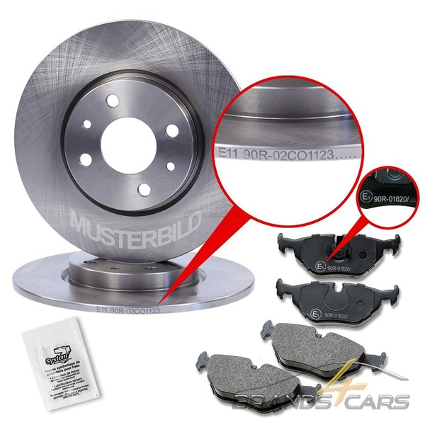 Atec Bremsscheiben Voll Ø258 + BremsbelÄGe Hinten FÜR Mercedes C-KLASSE W202-image