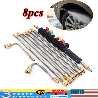 #ad High Pressure Washer Rod Cleaning Extension Wand For Karcher 6 Nozzle $38.03