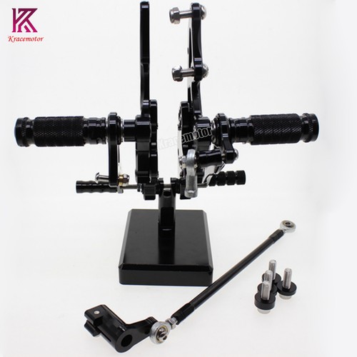 CNC Aluminum Rearsets Footpegs & Brake Pedal For Yamaha YZF R6 (2006-2023) – Black