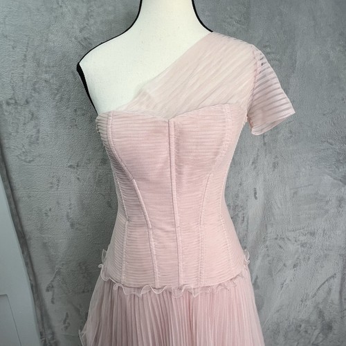 BCBGMAXAZRIA Fabianna Abendkleid One Shoulder Gr. 8 Fairycore Ethereal Dreamy - Bild 9 von 22