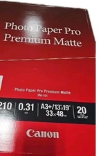 Canon Photo Paper - PRO PREMIUM MATTE 20 Sheets A3 210 g/m 13"x19" New