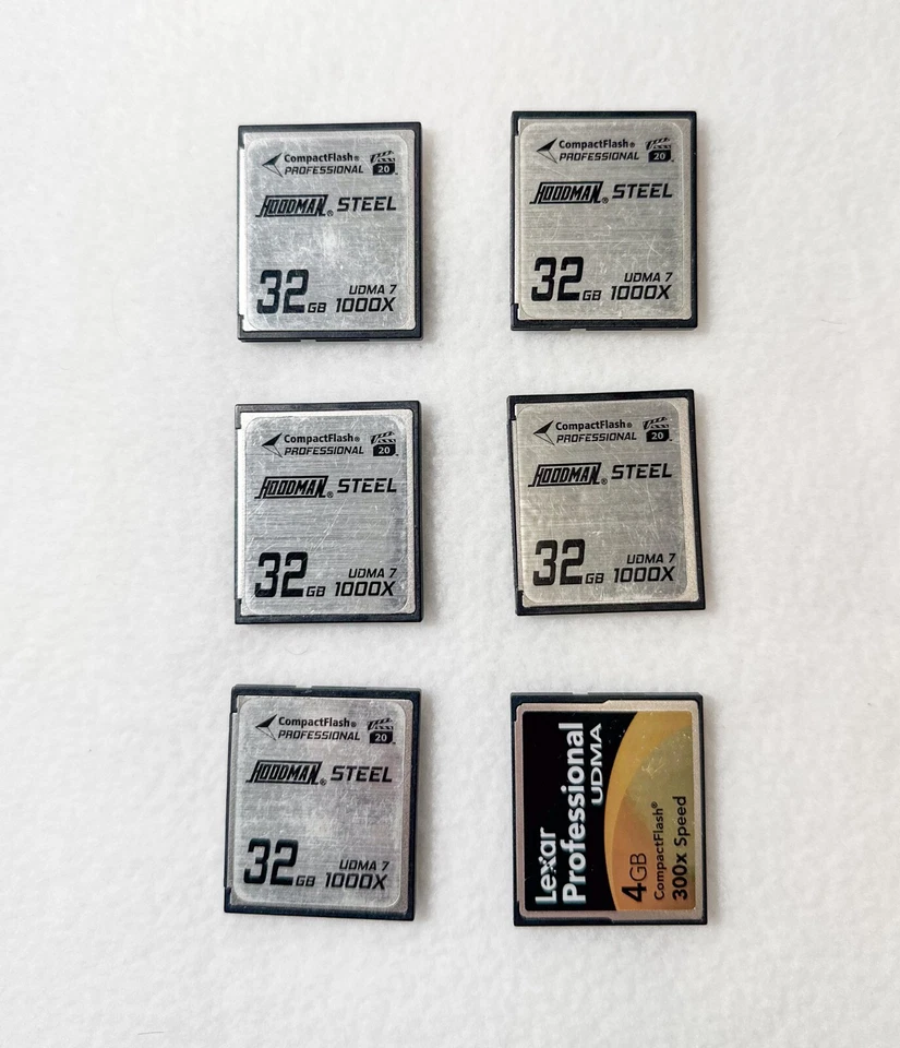 (5x) Compact Flash CF 32GB Hoodman Steel memory, 1000x, 6 cards + Lowe Pro Case - Image 2 of 4