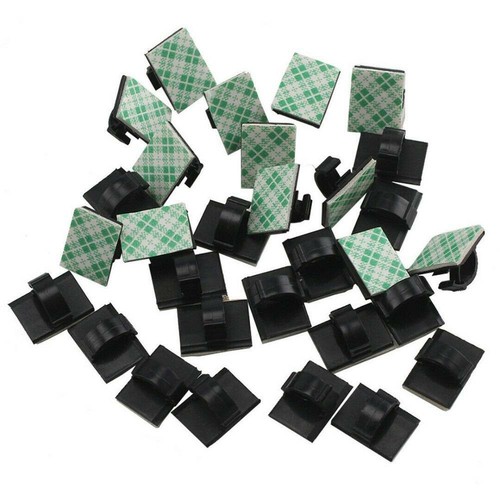30x Mini Car Wire Clips Self Adhesive Rectangle Tie Sticker Cable Cord Holder` - 第 4/10 張圖片