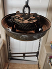 Antique Slag glass oil light — photo 9