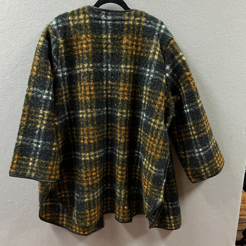 Ava & Viv Jacket Womens 2X Plaid Coat Overcoat Multicolor Open Front - Picture 2 of 13