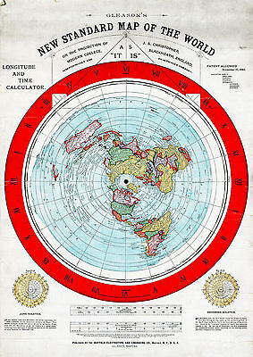 flat earth maps of the world