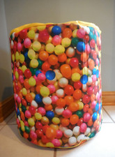 So-Nu Candy Sweets chaise d'assise ottomane ronde en gomme sac de haricots dortoir coloré 18" H