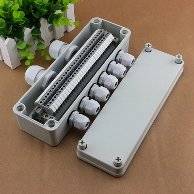 IP65 Waterproof Wiring Junction Box 80*250*70mm UK2.5B Din Rail Terminal Blocks