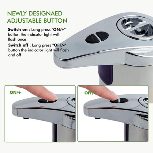 250ml Stainless Auto Handsfree Sensor Touchless Soap Dispenser Kitchen Bathroom - Picture 2 of 15