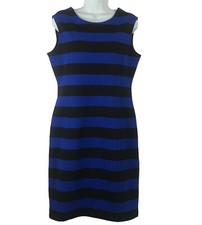Michael Michael Kors Stripe Sleeveless Sheath Dress Women’s Size Large NEW