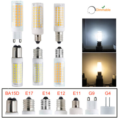 Dimmable 12w Led Corn Light Bulb 220v Lamp E12 E17 Softwhite G9 Mini Ceramic Smd