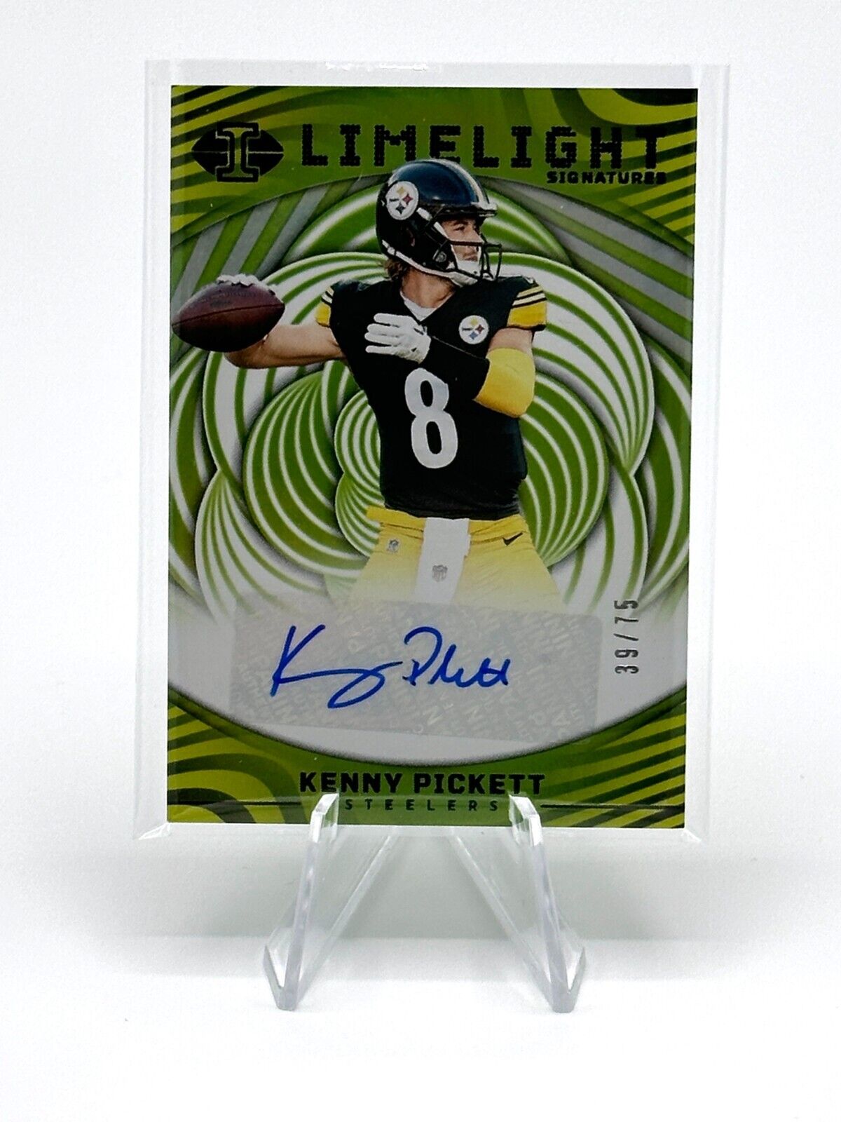 2023 Illusions Kenny Pickett Limelight Signatures Autograph /75 Steelers Eagles