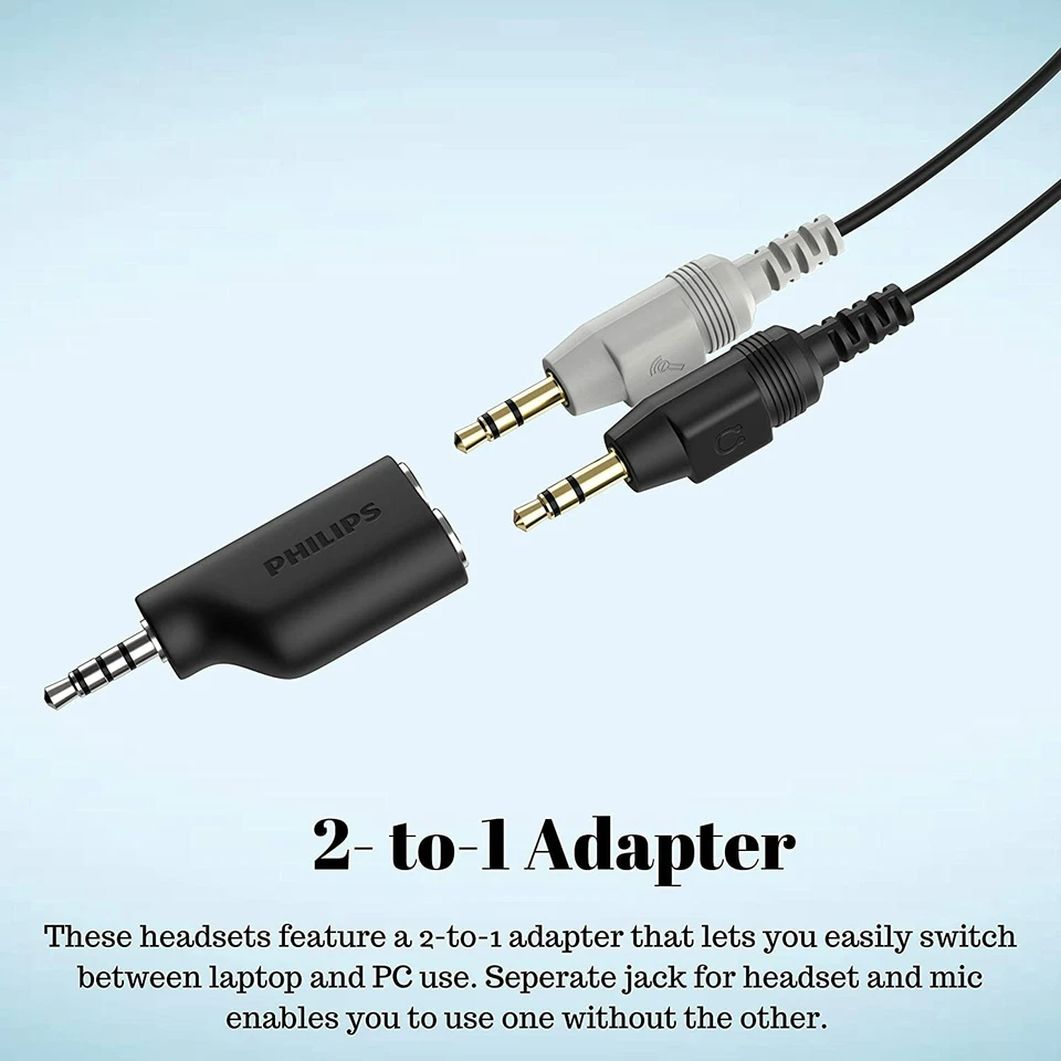 Auriculares con cable con micrófono con cancelación de eco Auriculares ligeros PHILIPS M1900 Foto 3 de 4