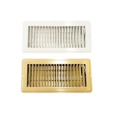 4 x 10 White / Brown Metal Floor Register A/C...