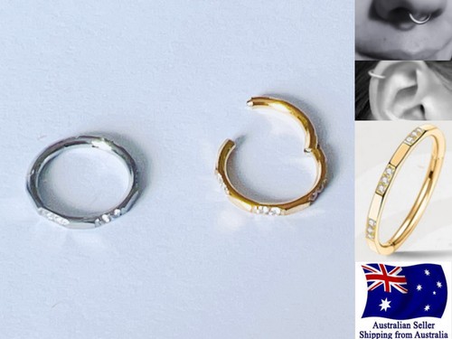 Silver Small Hoop Earrings For Women Men, 3 Pairs Cartilage Earrings Set Hypoallergenic 925 Sterling Silver Endless Helix Tragus Earrings Nose Lip Rings (8mm, 10mm, 12mm) In | Whizz Earrings - Foto 10