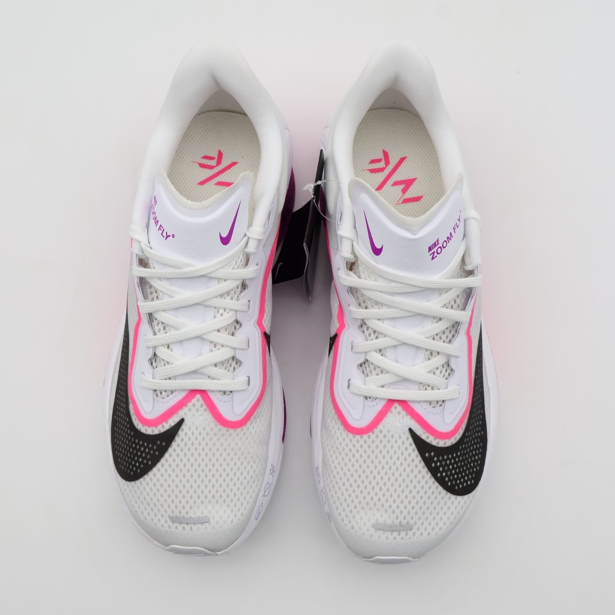 FN8454-101 Nike Zoom Fly 6 White Vivid Grape Hyper Pink Black