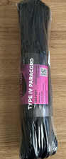 Paracord Type IV 750 lb 100 Nylon MIL-SPEC 100' Black Teceum Brand NEW