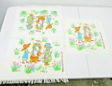 Vintage Holly Hobby Hand Towel  Wash Cloth Royal Treasure Set Pink  Blue
