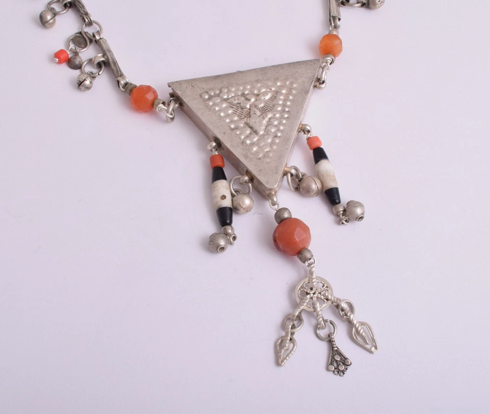 Vintage Silber Ägyptisches Zar Amulett Anhänger Halskette - Kult Ägyptischer ... - Bild 4 von 4