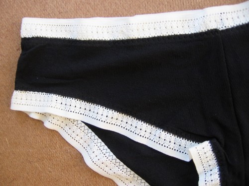 A0144 OnGossamer NEW Women's Mesh Essentials Lace Waistband Openings Hipsters - Picture 5 of 12