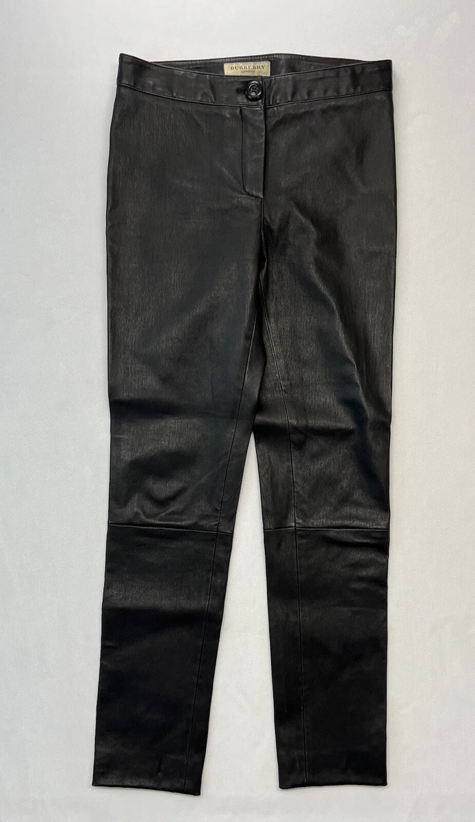 Burberry Leather Black Pants for Women for sale | eBay