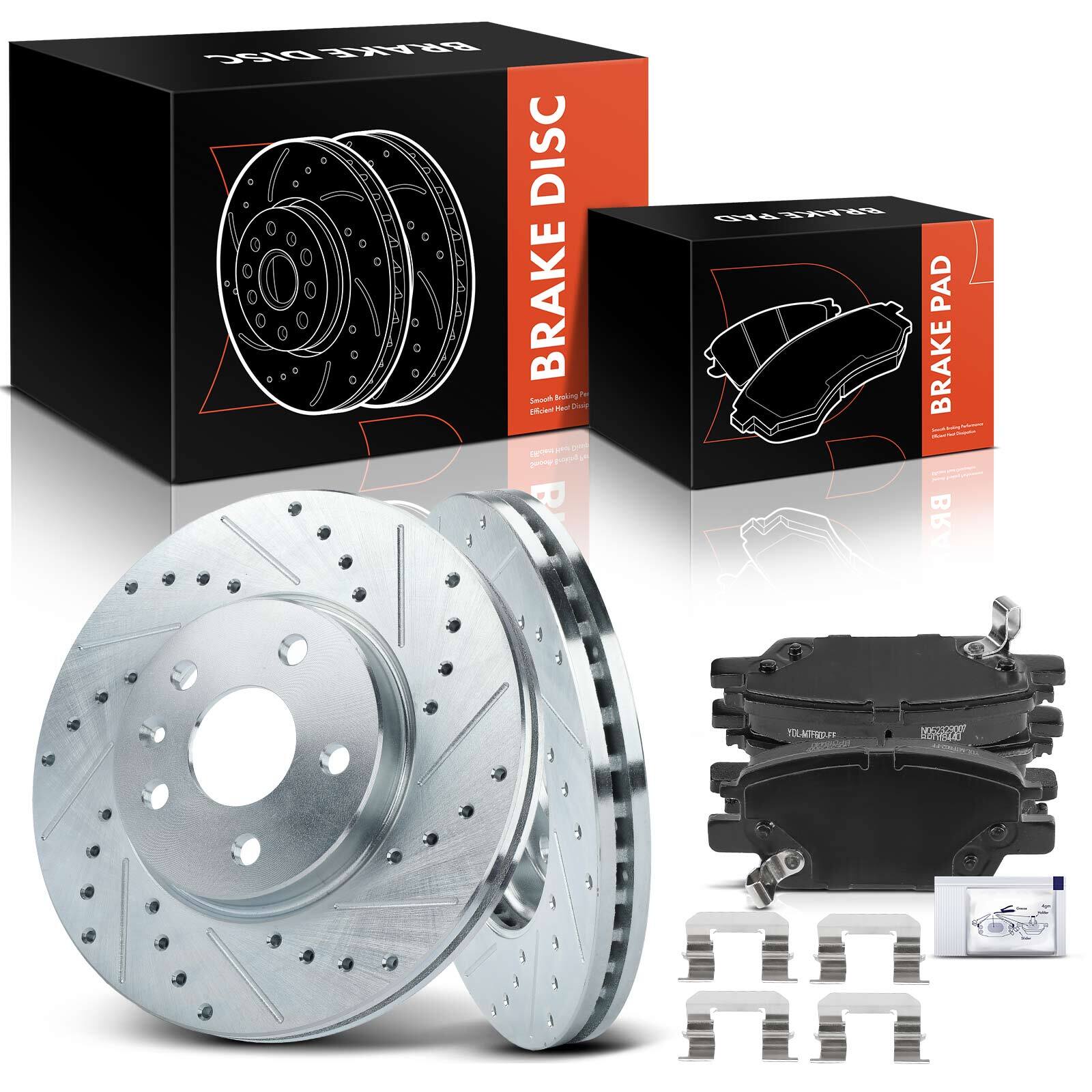 Front Drilled Brake Rotors & Ceramic Pads For 2011-15 Chevy Sonic/Cruze – 6-Piece Kit 2 thumbnail image