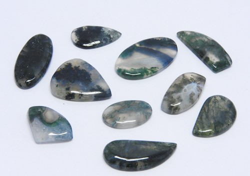 LOTTO 10 PEZZI 92,30 CTS AGATA MUSCHIO NATURALE MIX CABOCHON GIOIELLI PIETRE PREZIOSE LO-139 - Foto 7 di 13