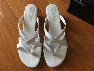 jcpenney white wedge sandals