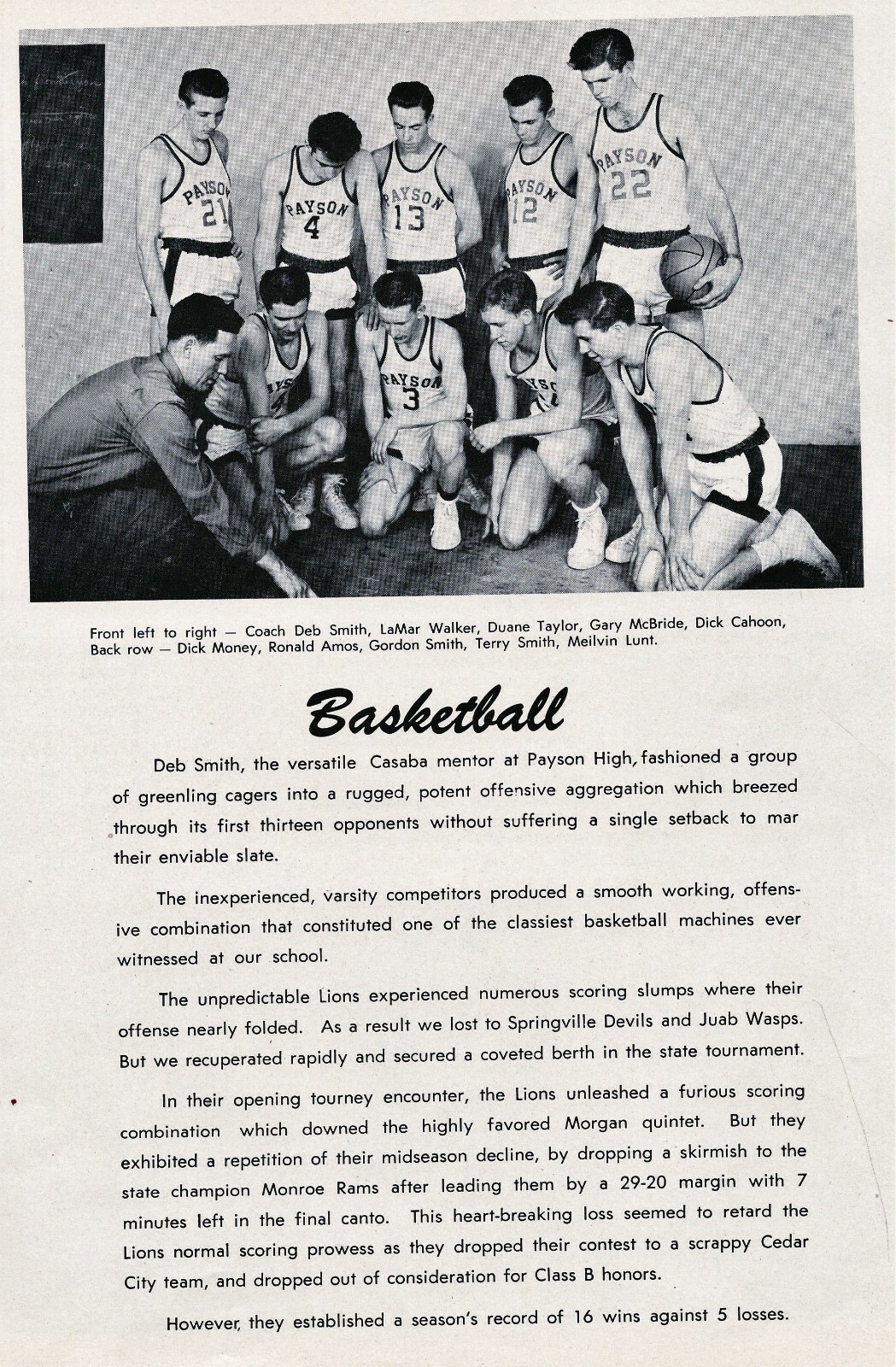 1951 Payson High School Yearbook, Payson, Utah eBay