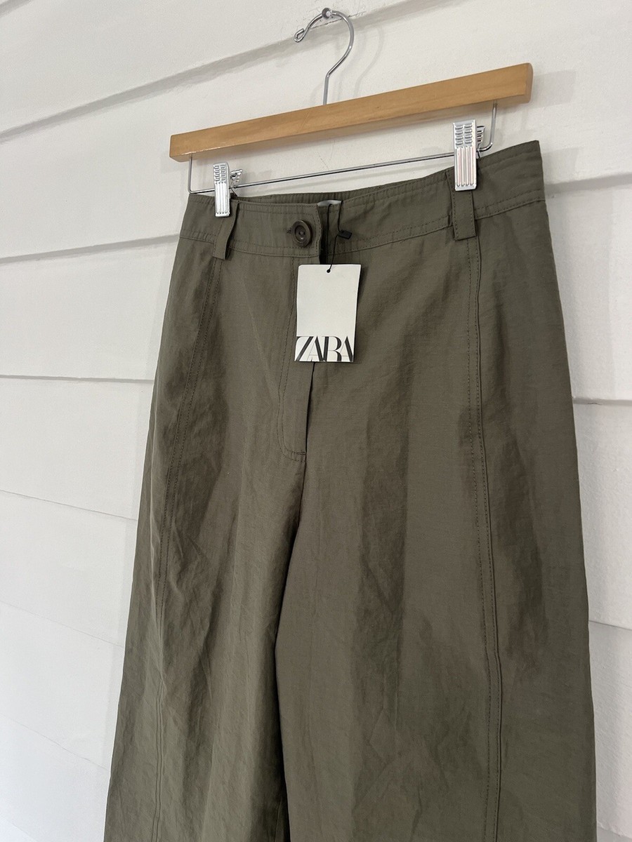 【送料&関税込】ChloAC Khaki Wool Palazzo Pant Auralee Light Wool Max Gabardine Slacks in Khaki Curated at