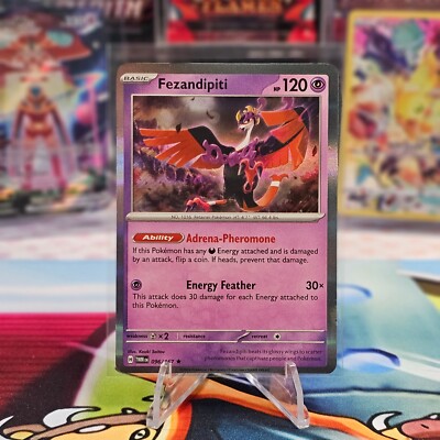 096 167 pokemon card Fezandipiti 096/167 Cosmos Holo Rare - Pokmon TCG Halloween Trick Or Trade  2024