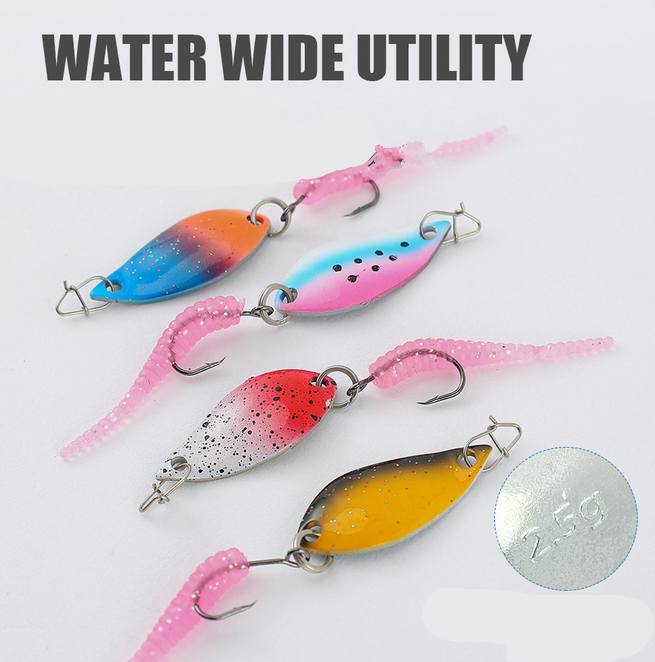 Kit De 43 Leurres De Pêche Métalliques - Cuillères, Spinnerbaits, Crankbaits - Pour Truite, Brochet, Perche